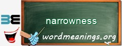 WordMeaning blackboard for narrowness